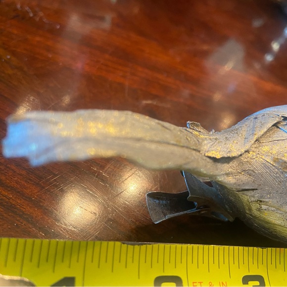 Silver and Gold Paper Mache Birds 6 large 8 small with clips - Picture 6 of 9